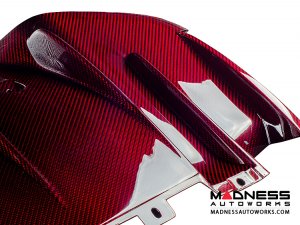 Alfa Romeo Giulia Rear Diffuser - Carbon Fiber - Quadrifoglio Model - Light Red Candy 